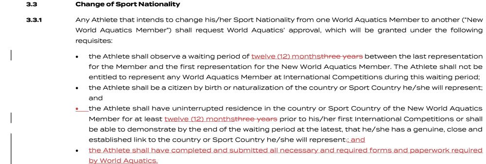 World Aquatics Bosses Bypass Congress To Agree Stark Changes To Sports Nationality Status post image