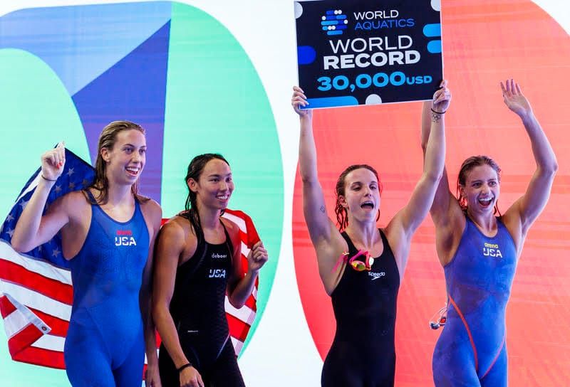 W4x100 Medley: WR Gives Eagles 1-Gold Edge Over Dolphins & Finishing Fireworks For Singapore 2025 post image