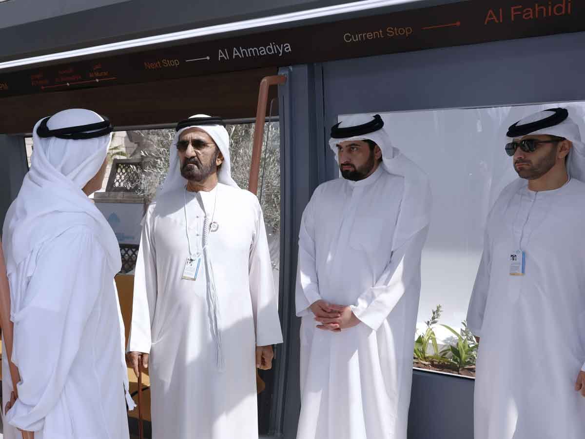 Mohammed bin Rashid Reviews RAILBUS at the World Government Summit