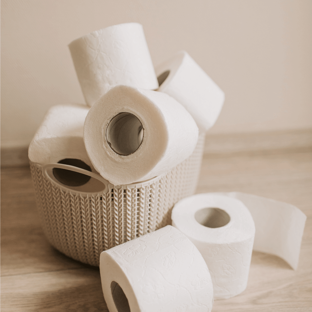 toilet paper holder with storage