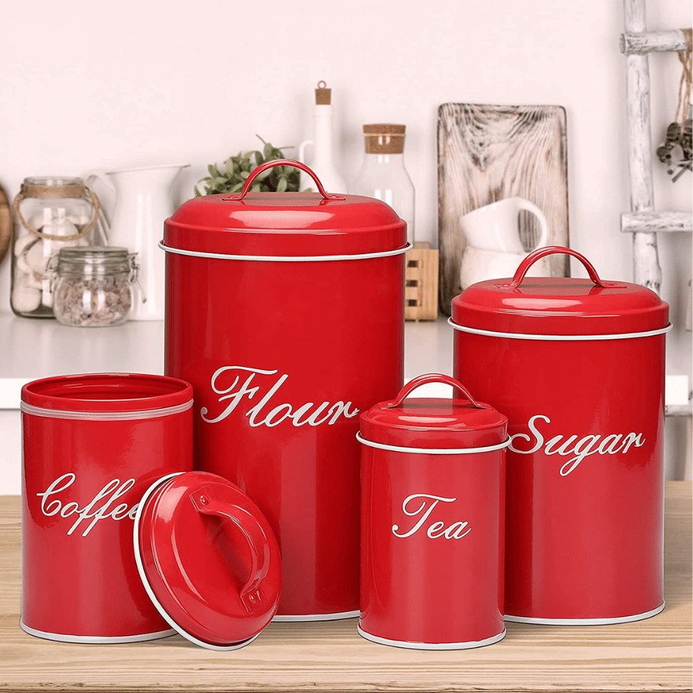 red canister set
