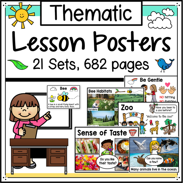 Lesson Posters for Preschool and Kindergarten: Thematic Activities for Kids