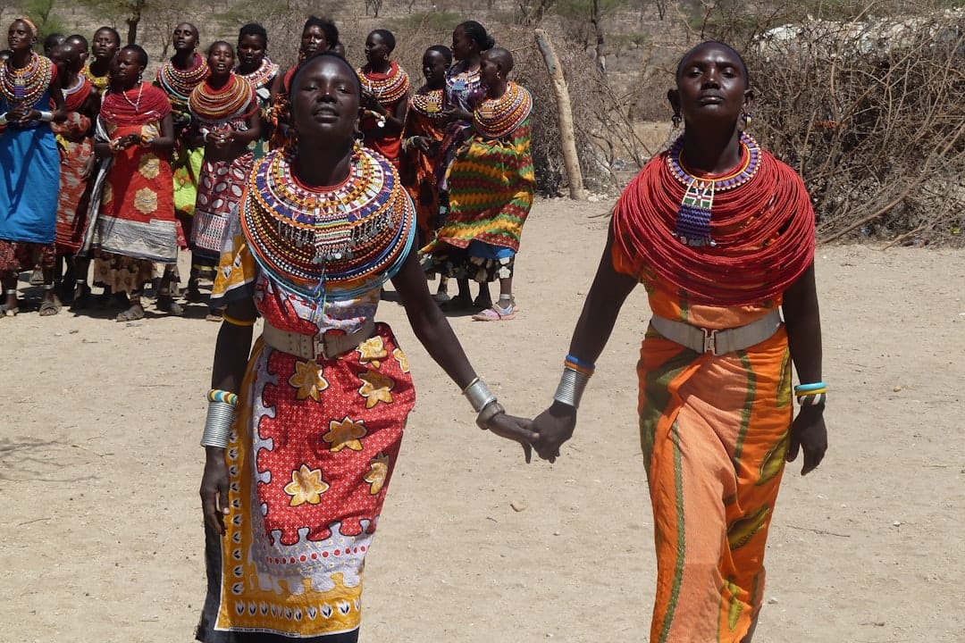Kenyan traditional dancers performing