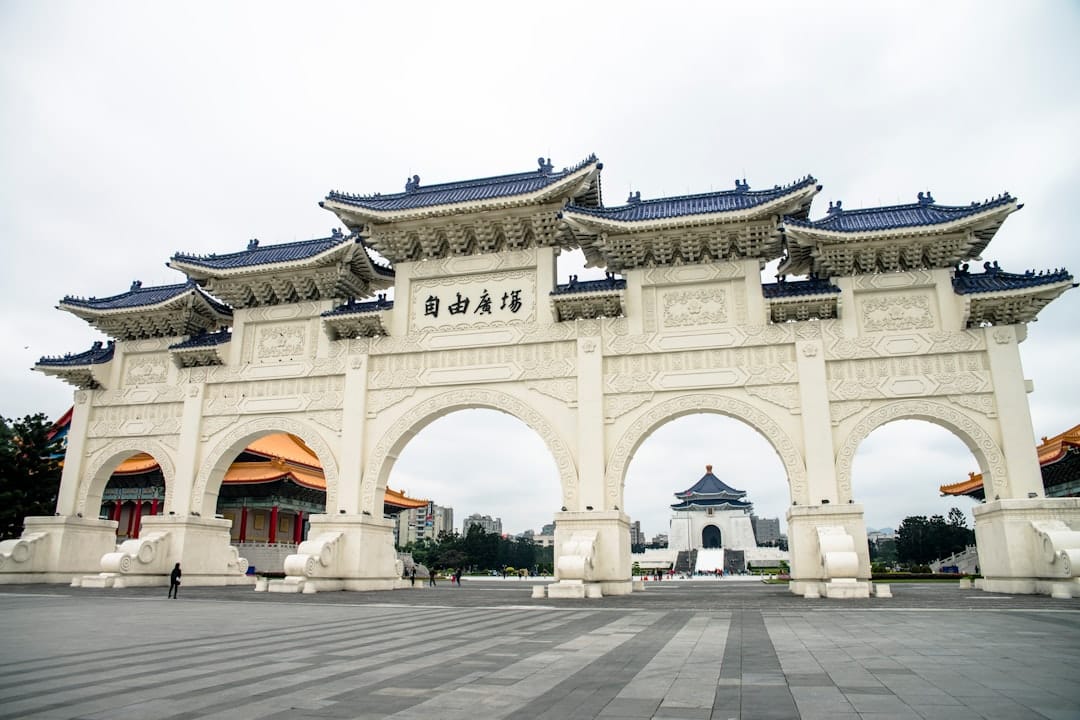 Chiang Kai-shek Memorial Hall behind Liberty Square in Taipei