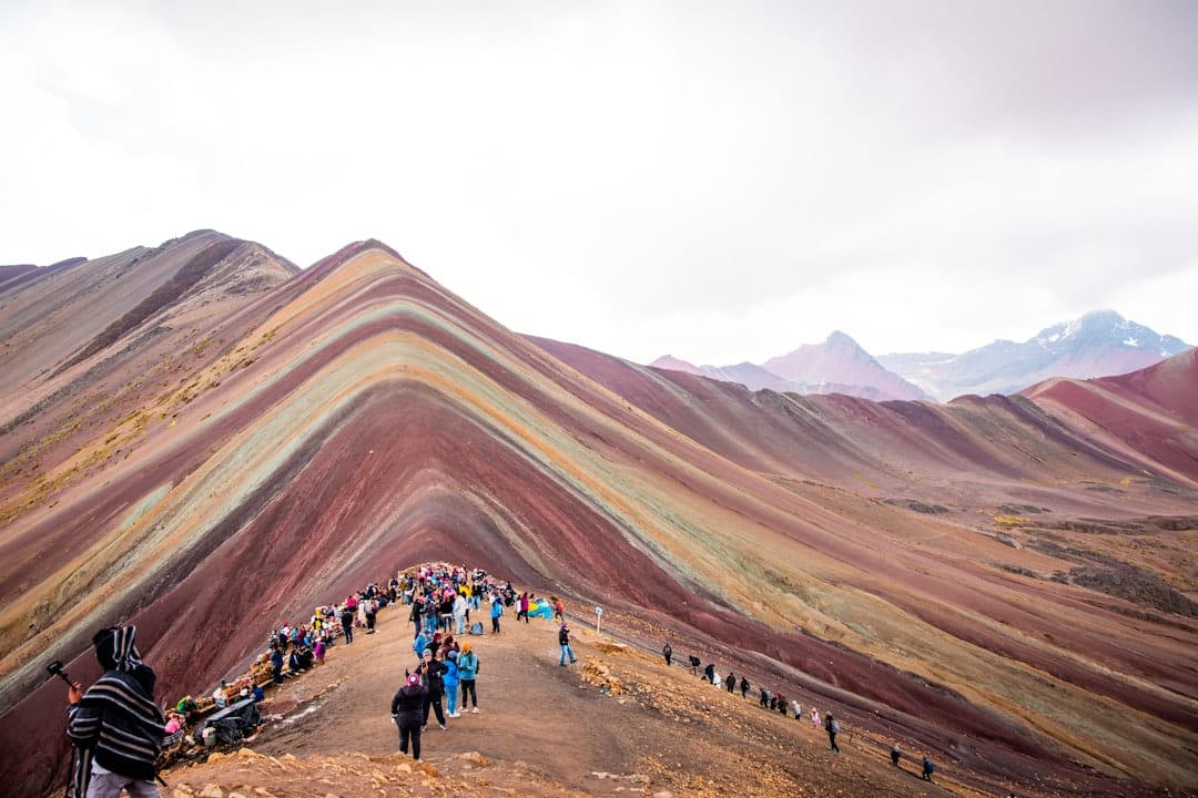 The striped slopes of Rainbow Mountain (Vinicunca) near Cusco