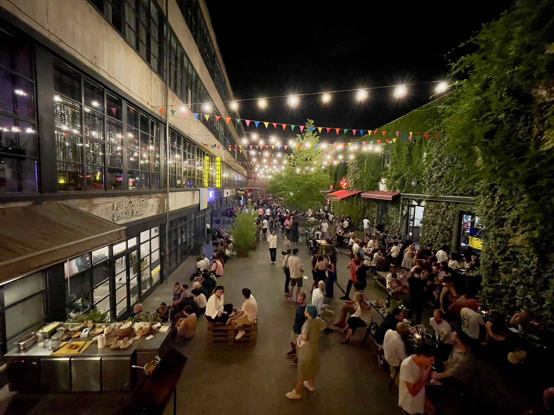 The courtyard of Fabrika, a former factory turned cultural hub in Tbilisi