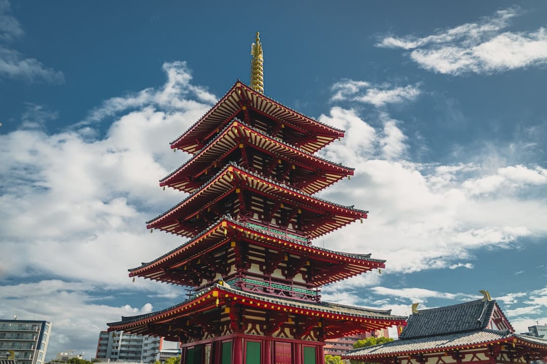 The five-story pagoda at Shitennoji Temple, Osaka