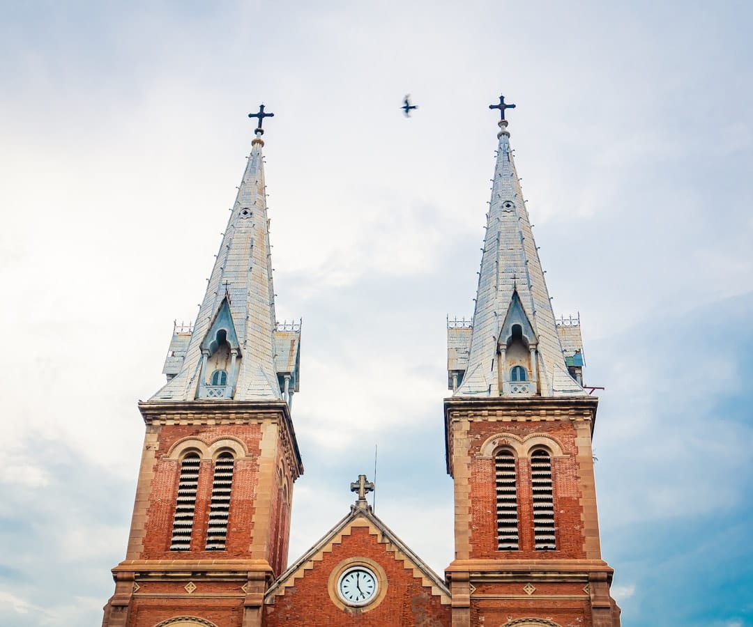 Saigon Notre-Dame Cathedral Basilica with its twin bell towers