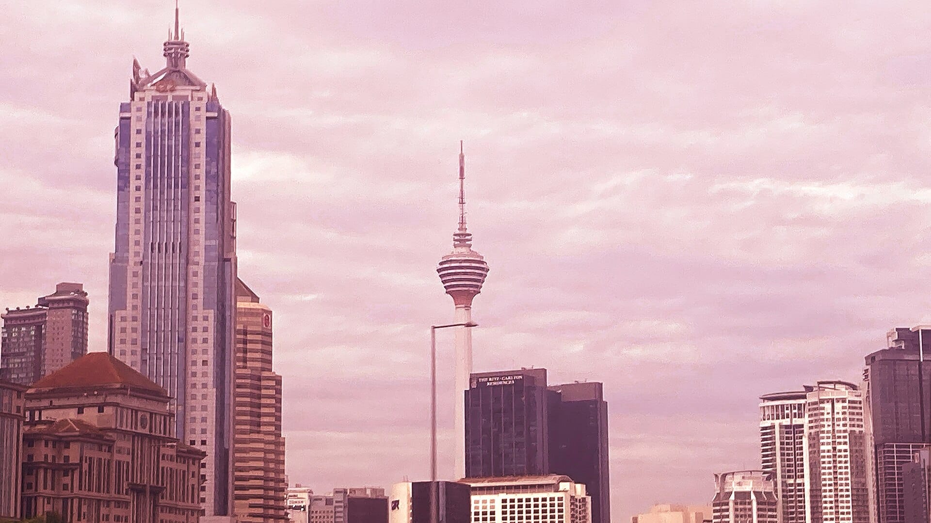 The Menara KL Tower rising above the city