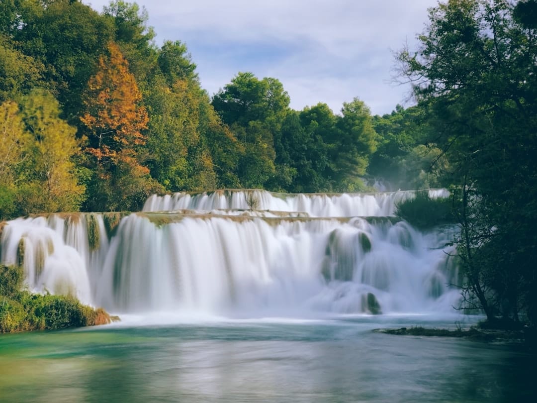 Travertine waterfalls at Krka National Park near Split, Croatia