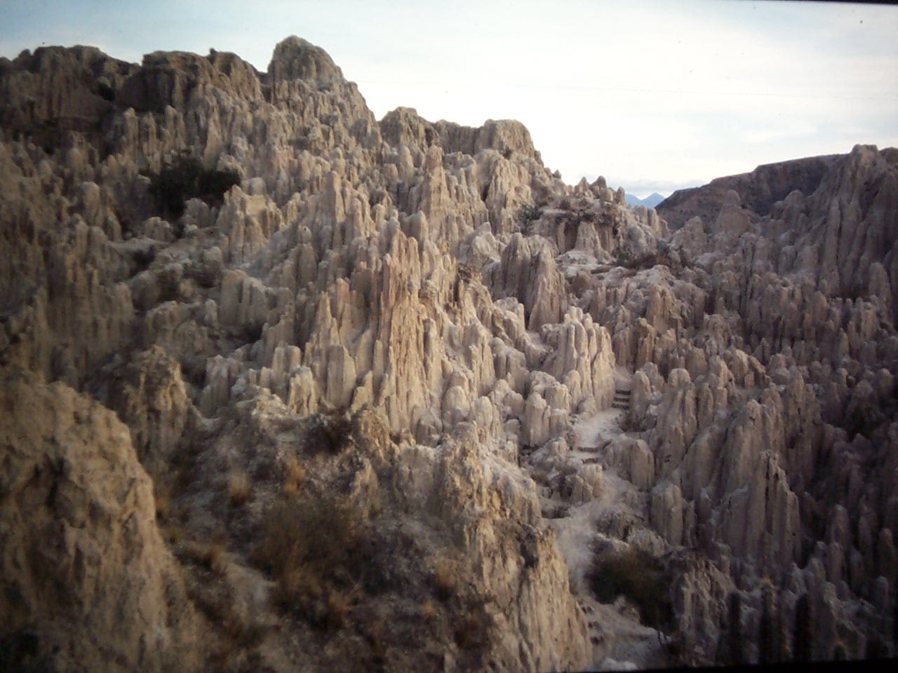 The eroded clay spires of Valle de la Luna near La Paz