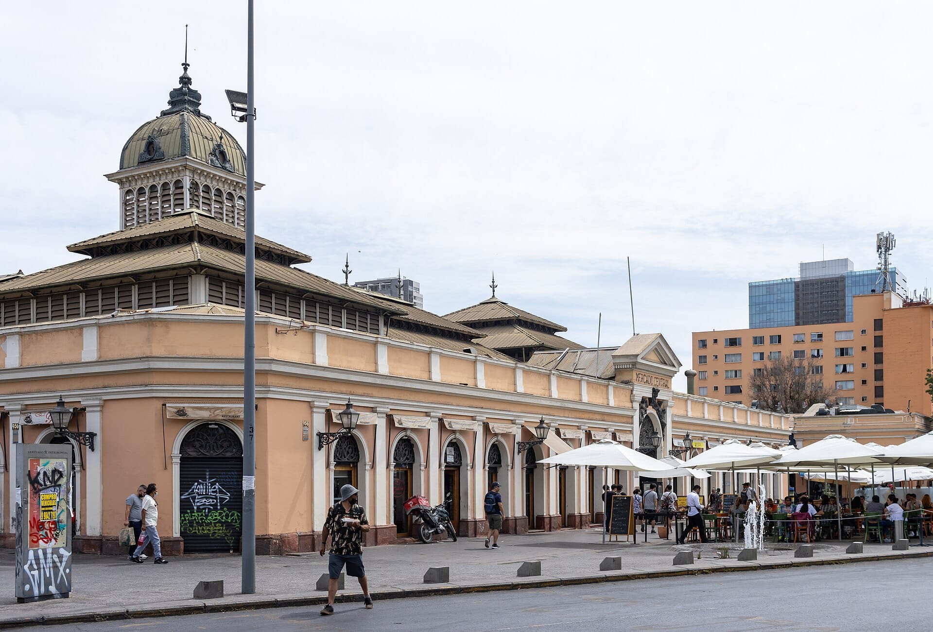 Interior of the Mercado Central seafood market, Santiago