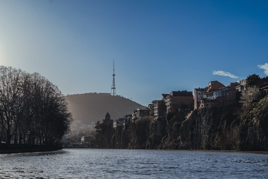 View from Mtatsminda over Tbilisi with the TV tower