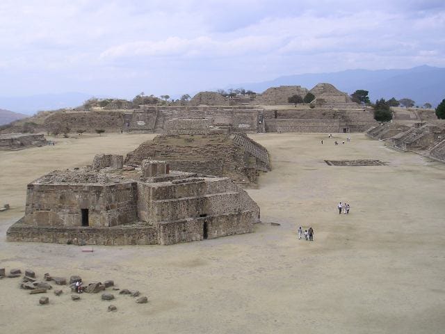 Monte Albán archaeological site above Oaxaca