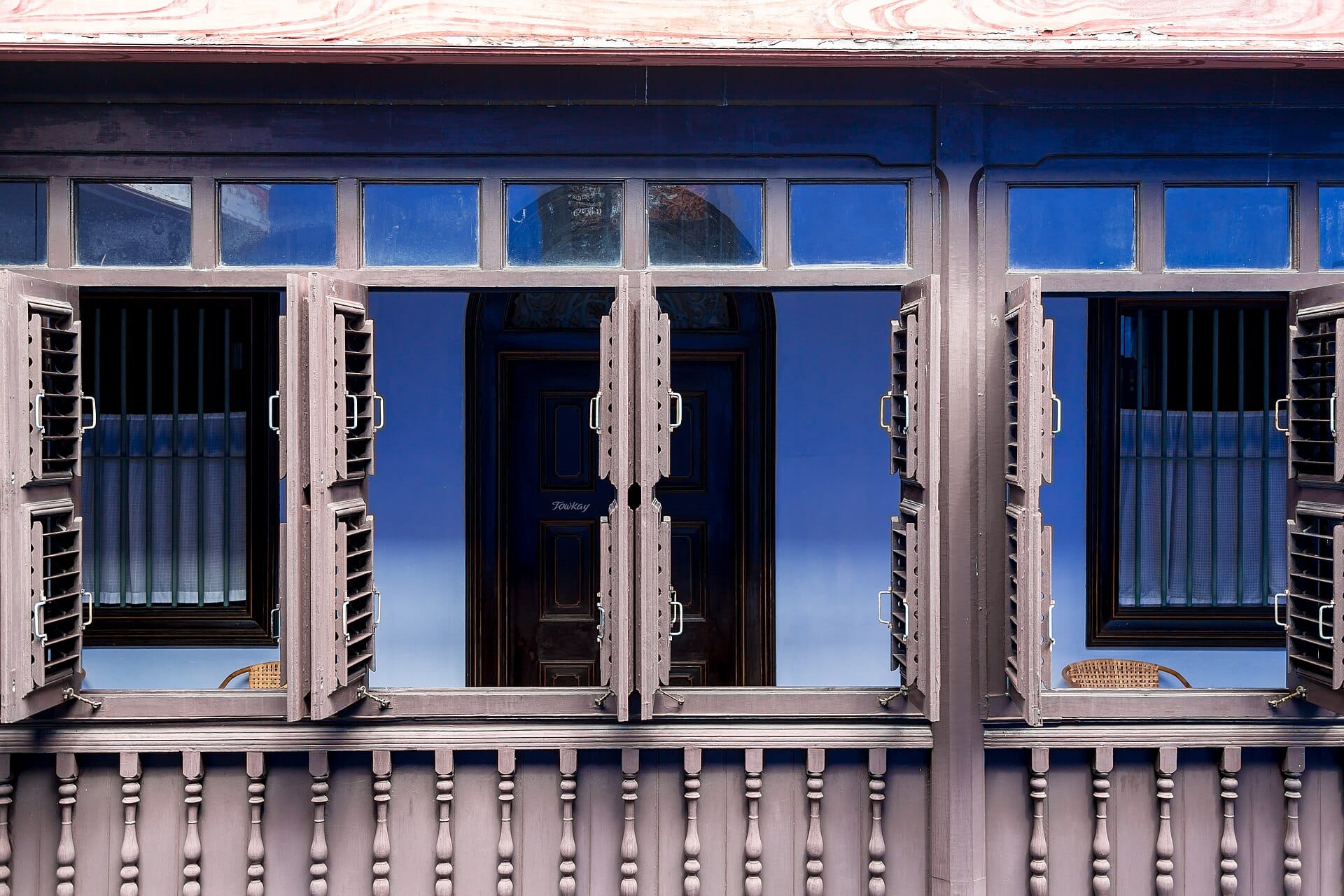 The indigo-blue façade of the Cheong Fatt Tze Mansion, George Town