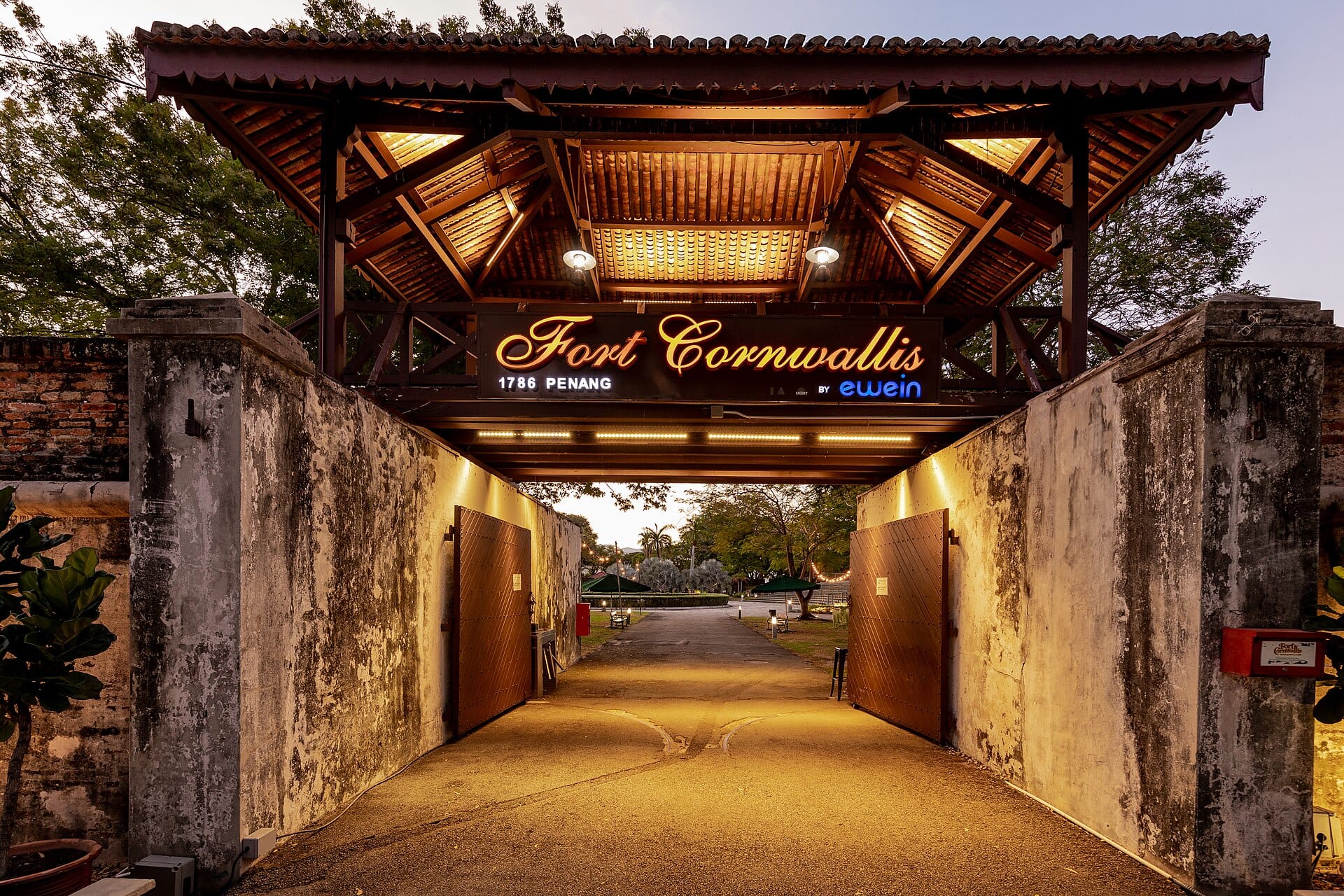 The star-shaped walls of Fort Cornwallis, George Town, Penang