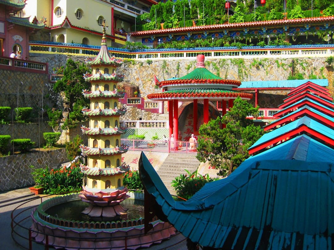 Kek Lok Si Temple and pagoda on the hillside at Air Itam, Penang