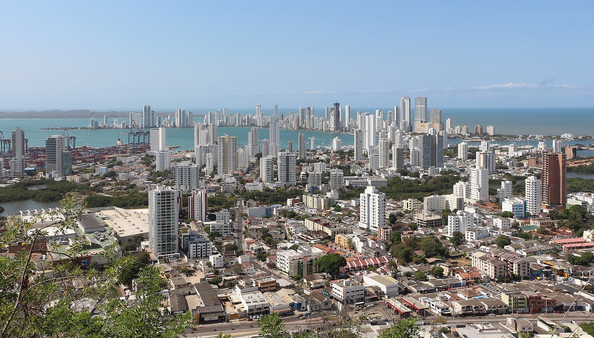 Panoramic view of Cartagena from Convento de la Popa