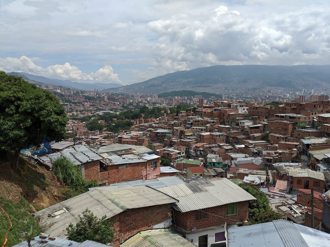 Rooftops and streets across Medellín's El Poblado district