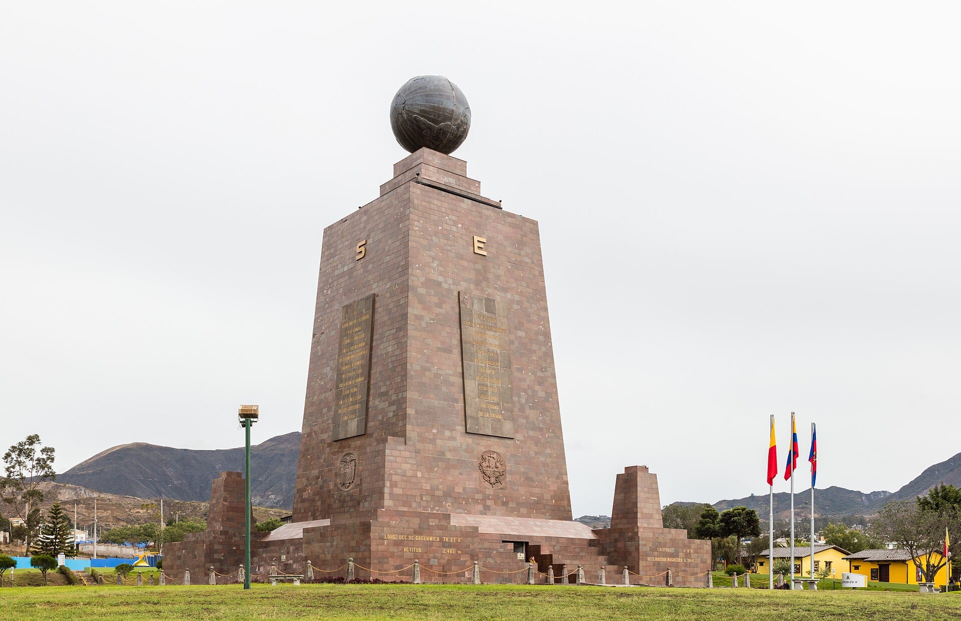 The Mitad del Mundo monument marking the equator north of Quito