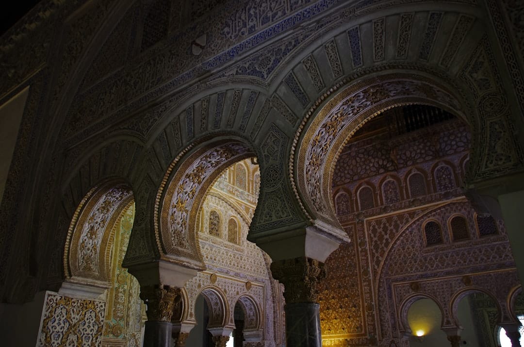 Arches and Mudejar architecture of the Royal Alcazar of Seville