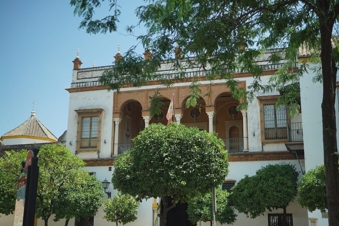 The tiled central courtyard of Casa de Pilatos in Seville