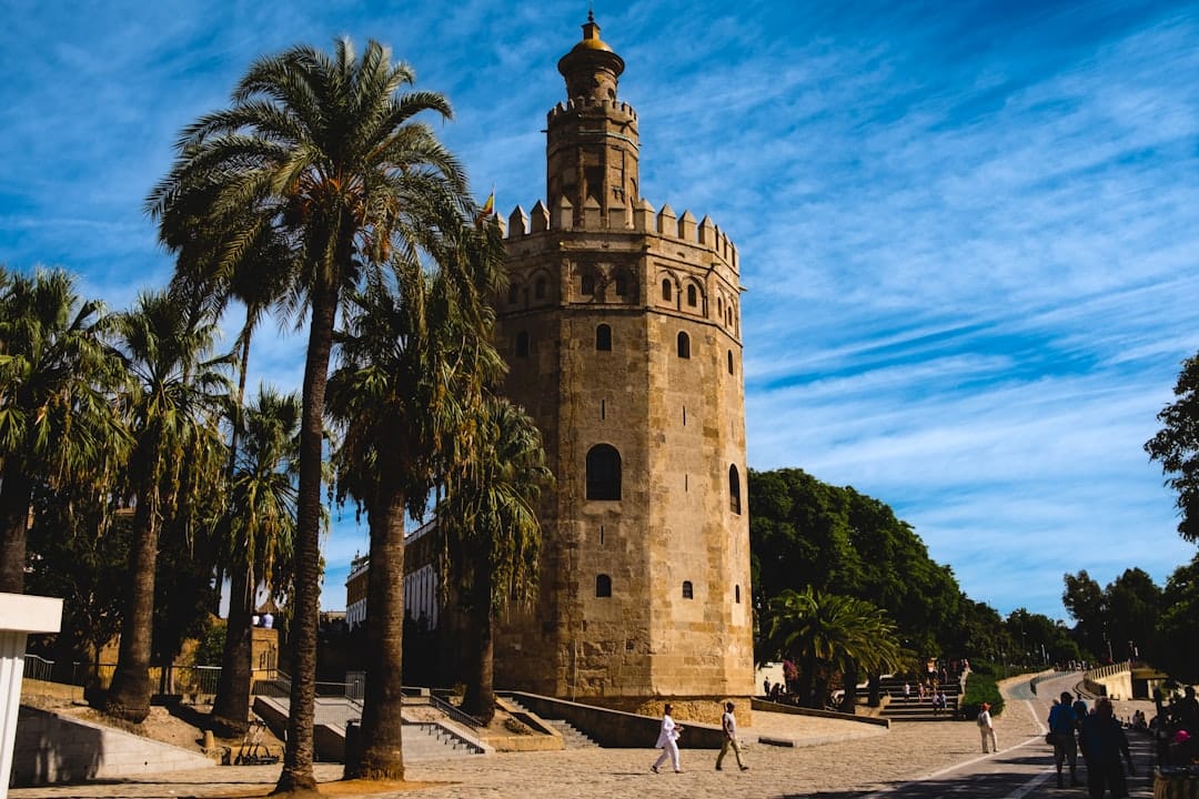 The Torre del Oro watchtower on the Guadalquivir River in Seville