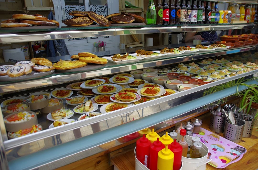 Painted ceramics on display in Seville's Triana district