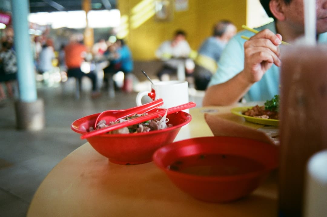 A hawker-centre meal in Singapore