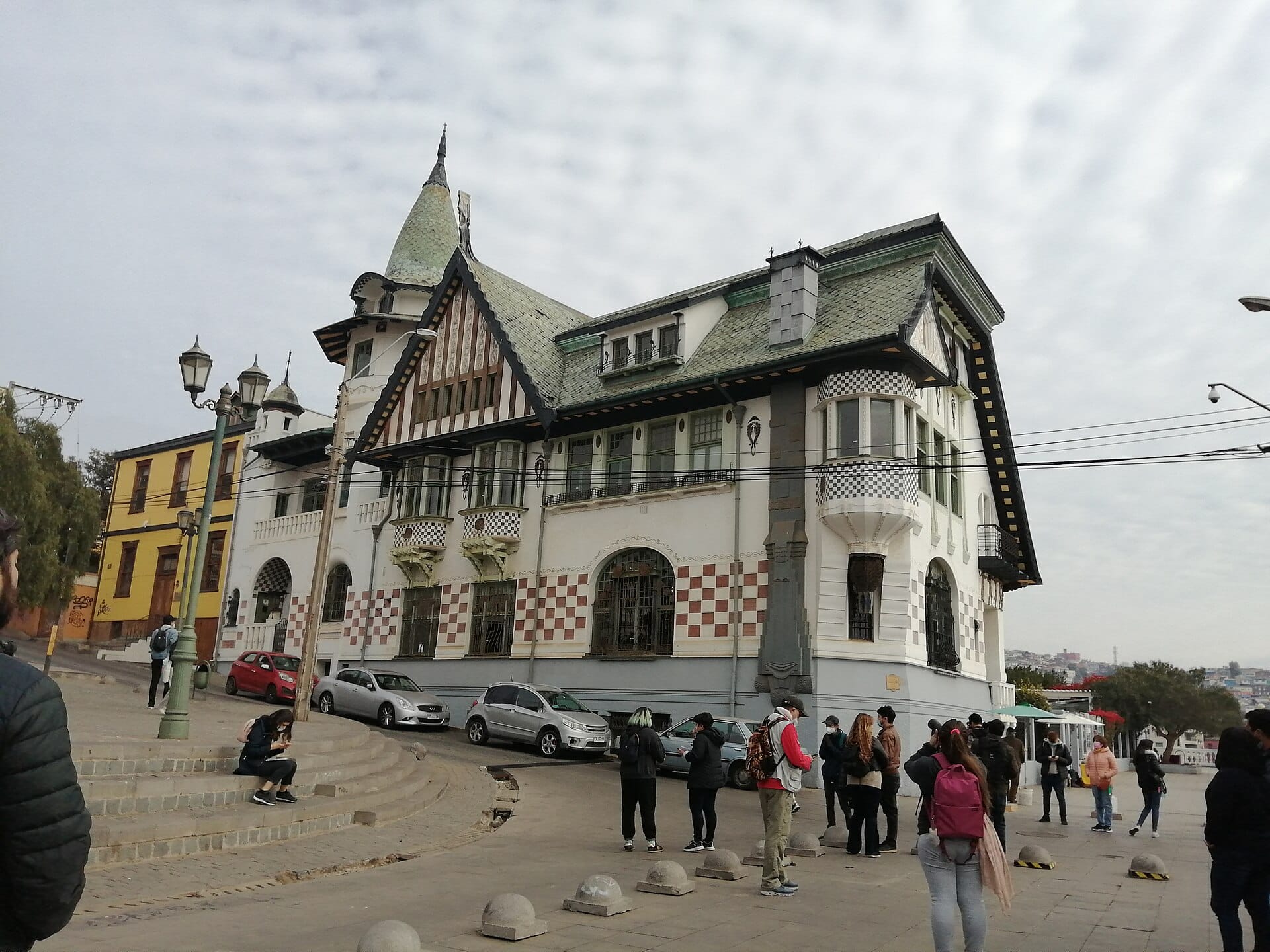 The Art Nouveau facade of Palacio Baburizza in Valparaíso
