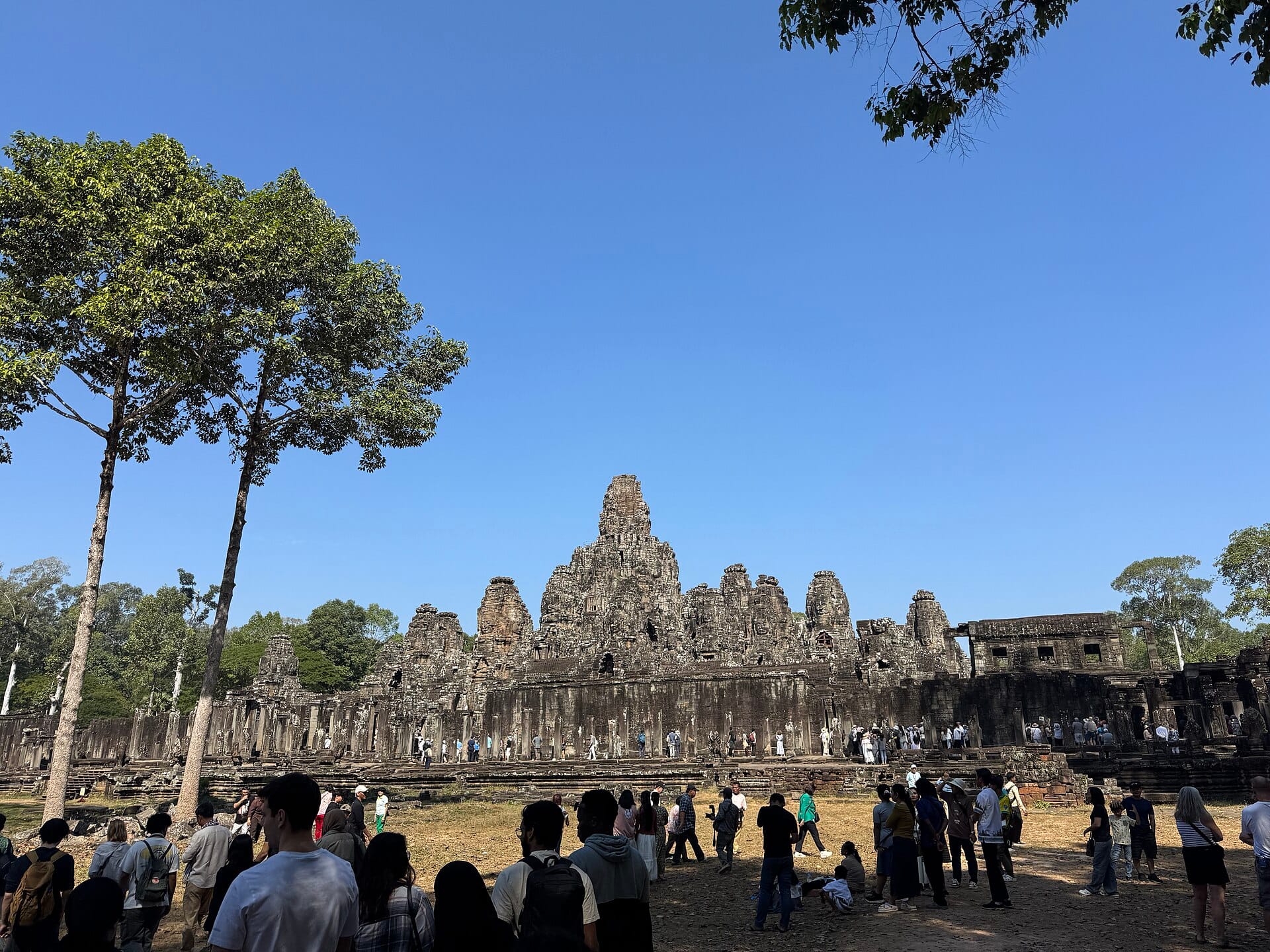 Stone face towers of the Bayon temple