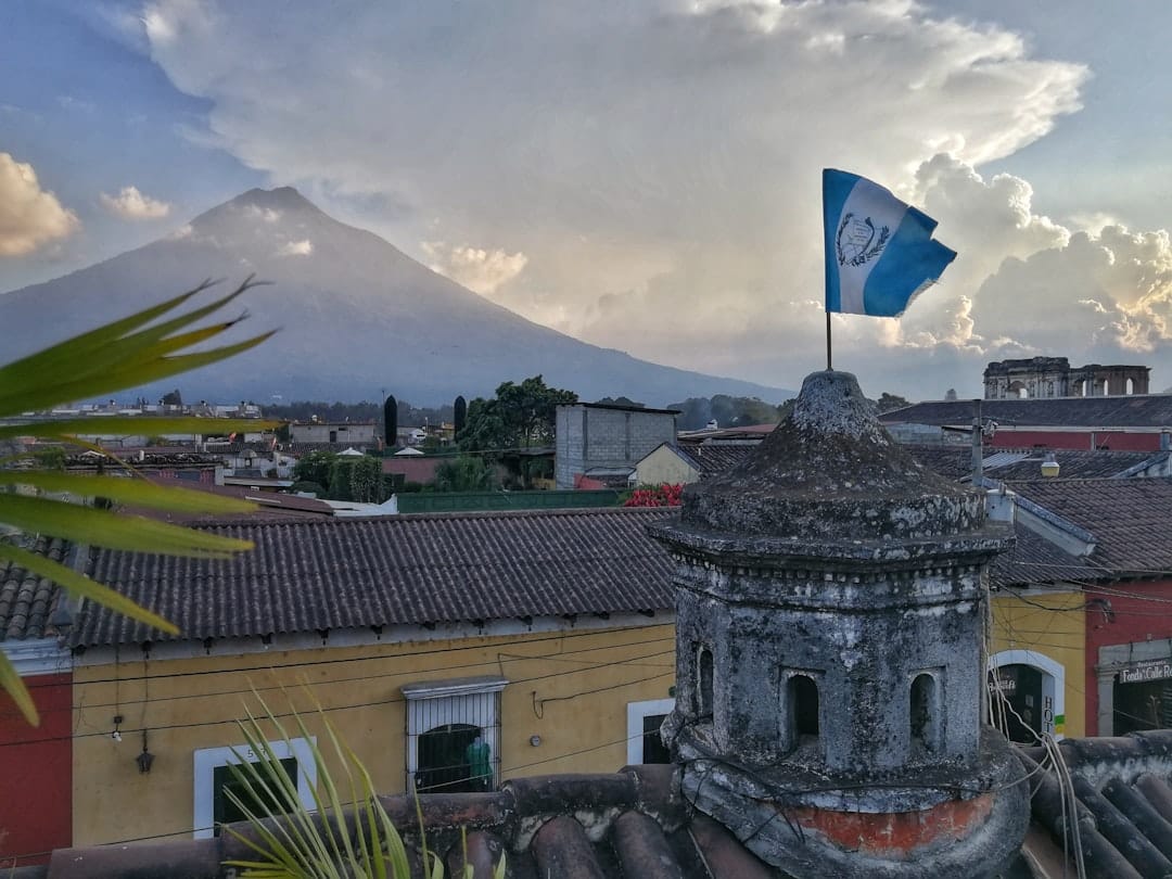 View of Antigua and Volcan de Agua from Cerro de la Cruz