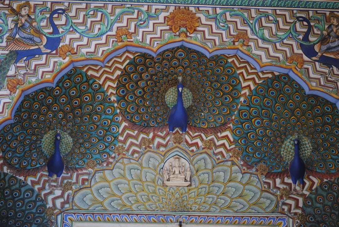 The ornate Peacock Gate in Pritam Niwas Chowk at the City Palace, Jaipur