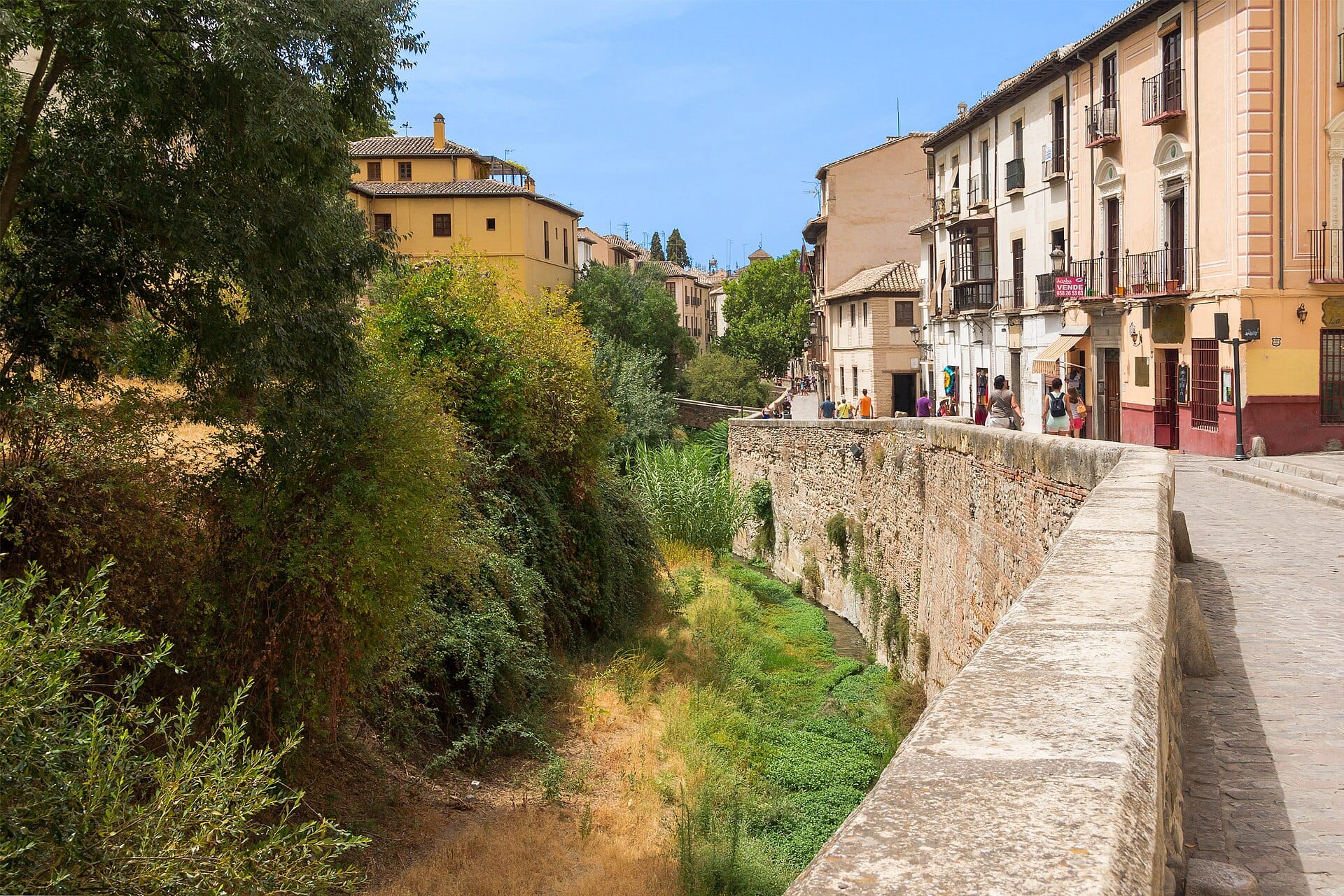 The Carrera del Darro and the river below the Alhambra, Granada