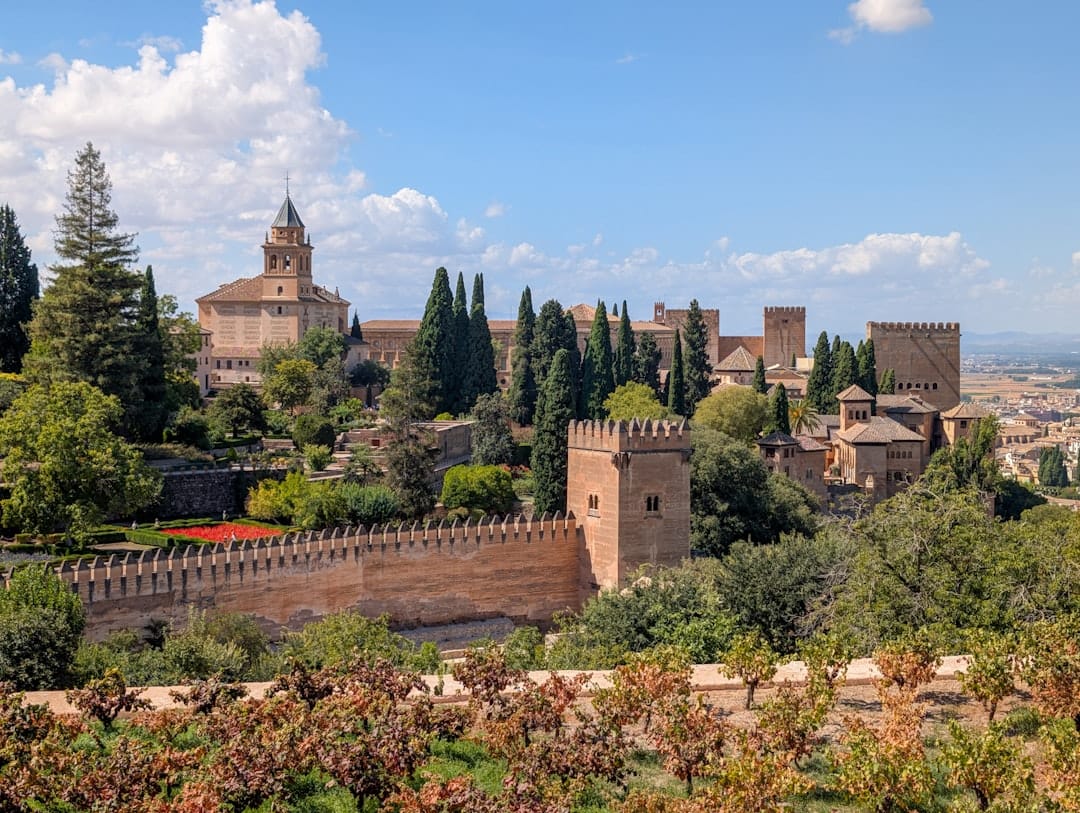 The Generalife gardens and water channels, Granada