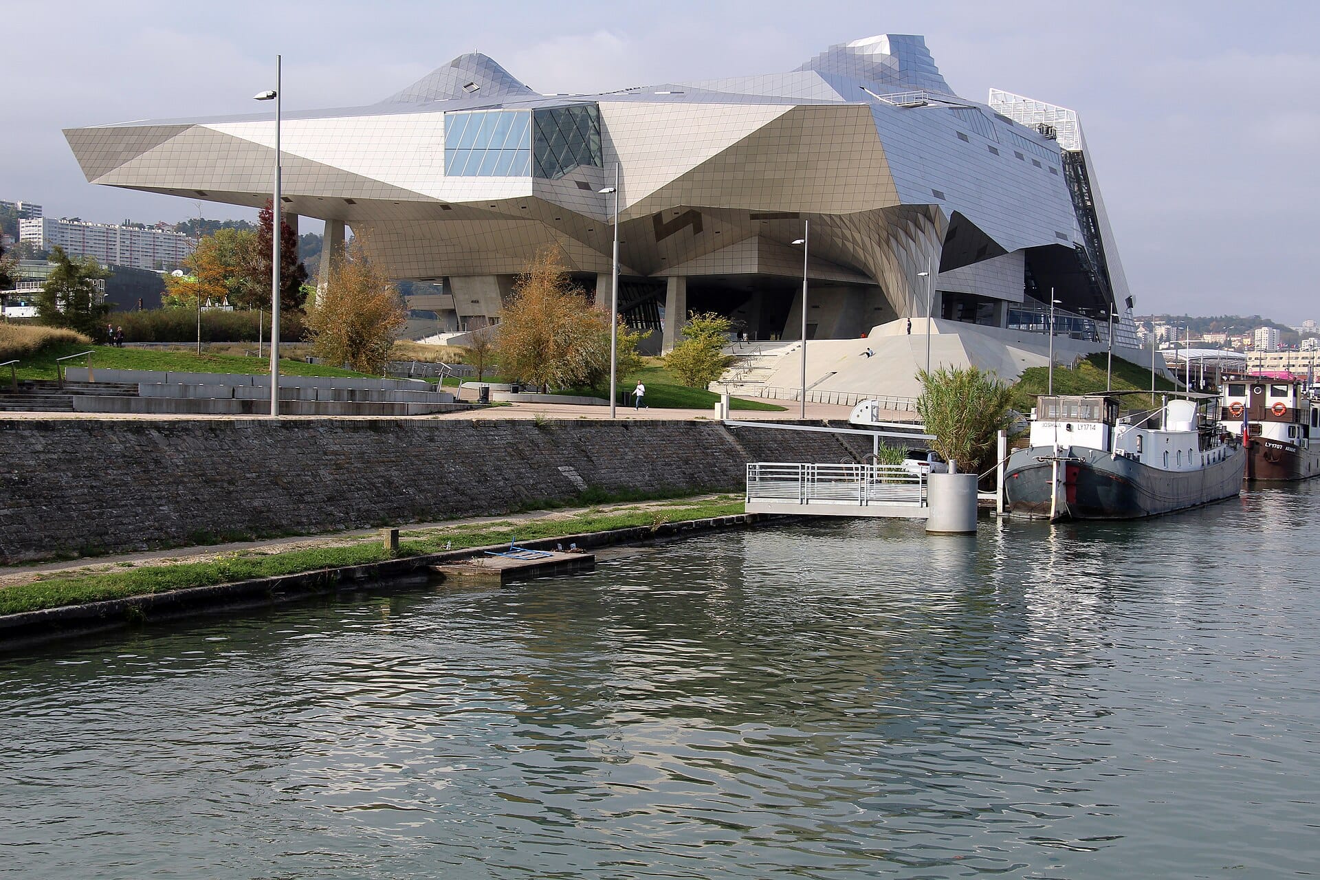 The steel-and-glass Musee des Confluences in Lyon