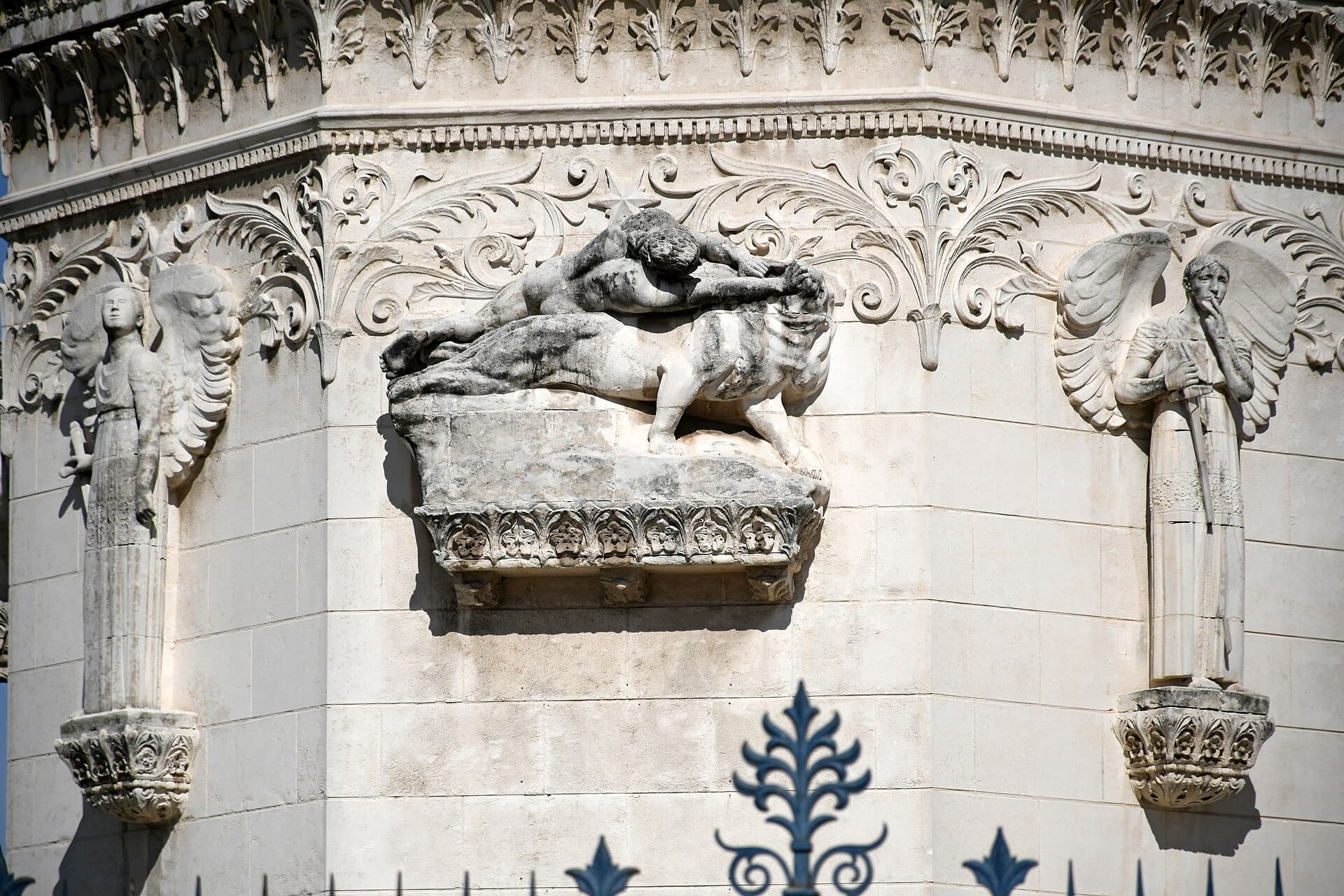 Basilica of Notre-Dame de Fourviere on the Fourviere hill above Lyon