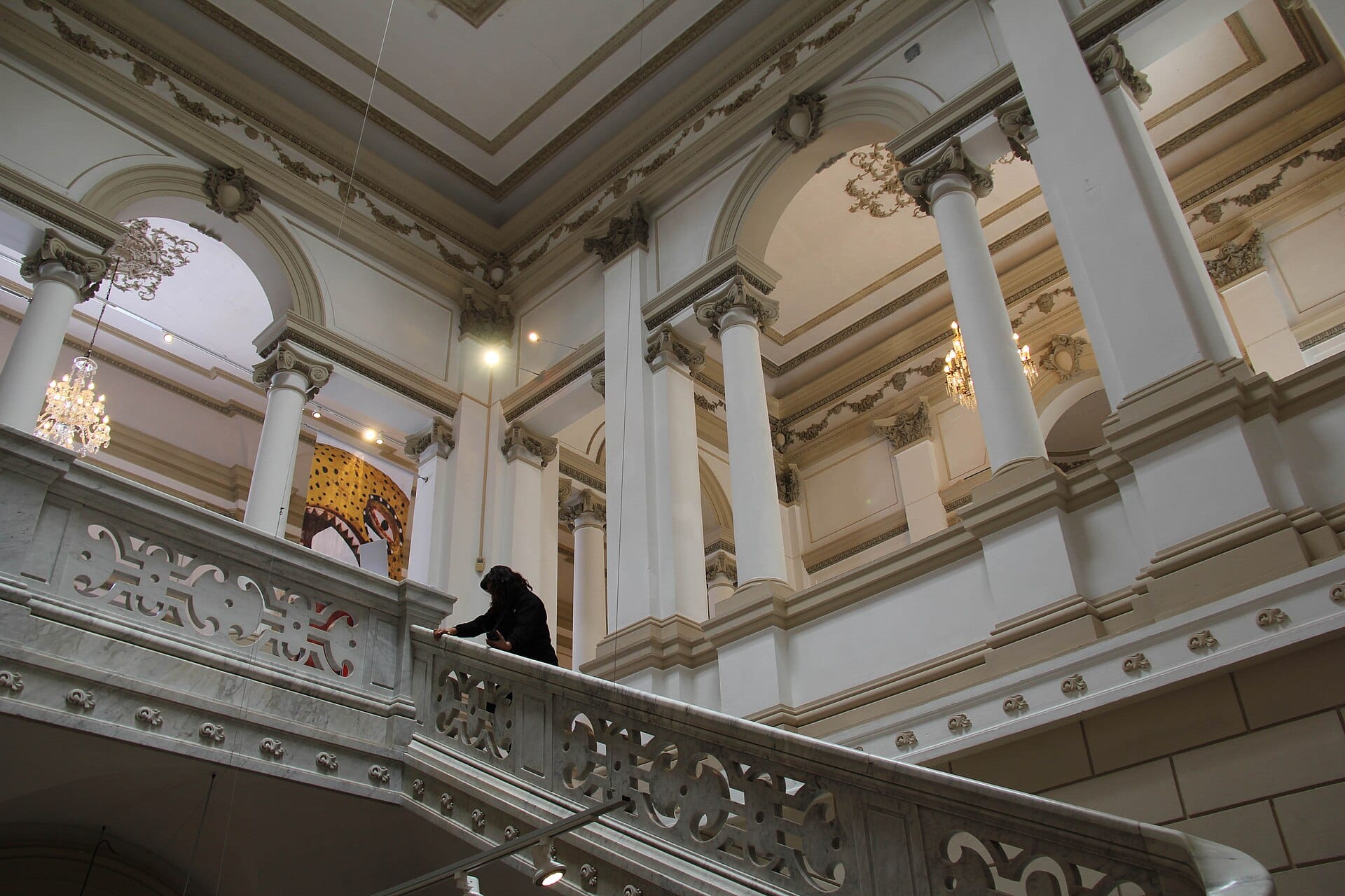 Interior detail of the Beaux-Arts Palacio Cantón on Paseo de Montejo, Mérida