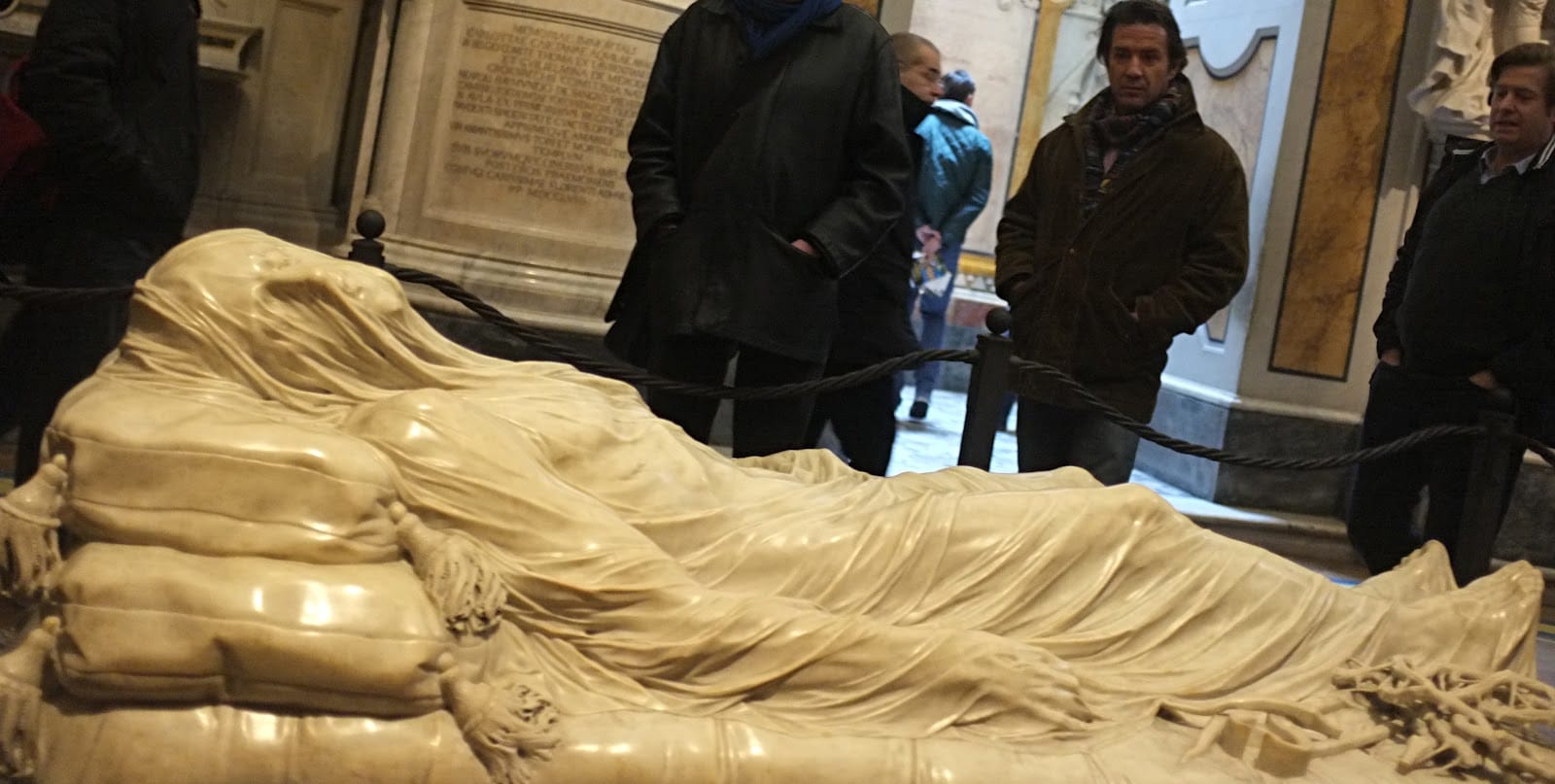 The Baroque interior of Cappella Sansevero, home to Sanmartino's Veiled Christ