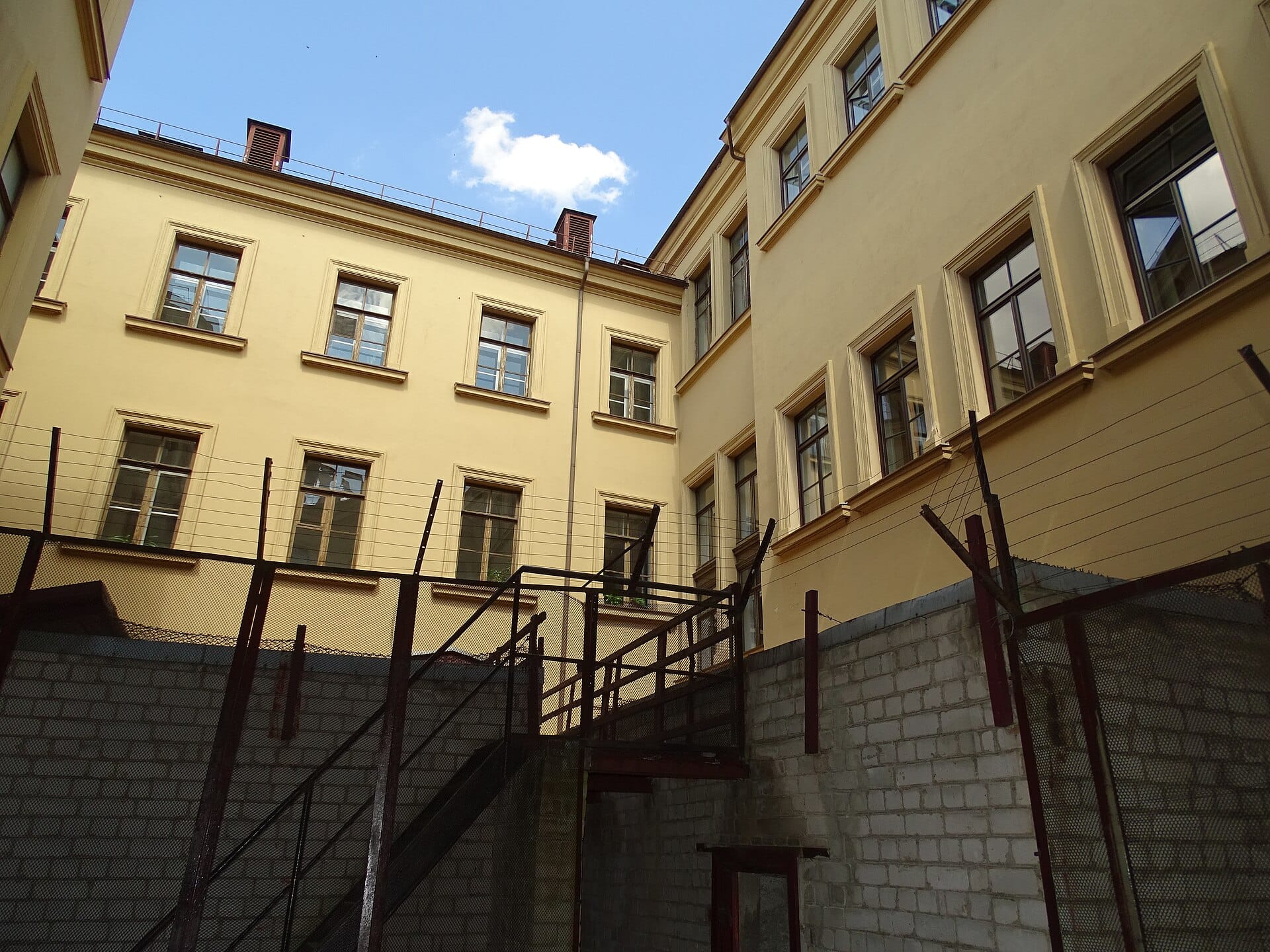The exercise yard of the former KGB headquarters, now the Museum of Occupations and Freedom Fights, Vilnius