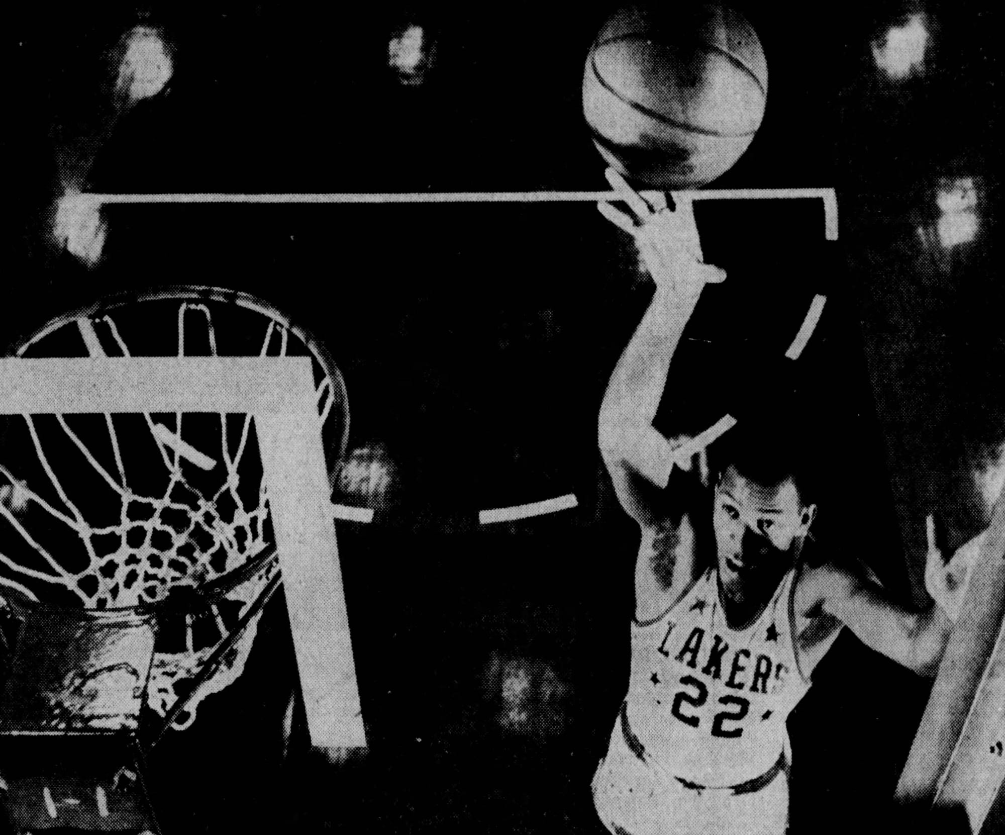 Elgin Baylor est élu en toute logique Rookie of the Year après avoir subjugué toute la NBA. source : Star Tribune