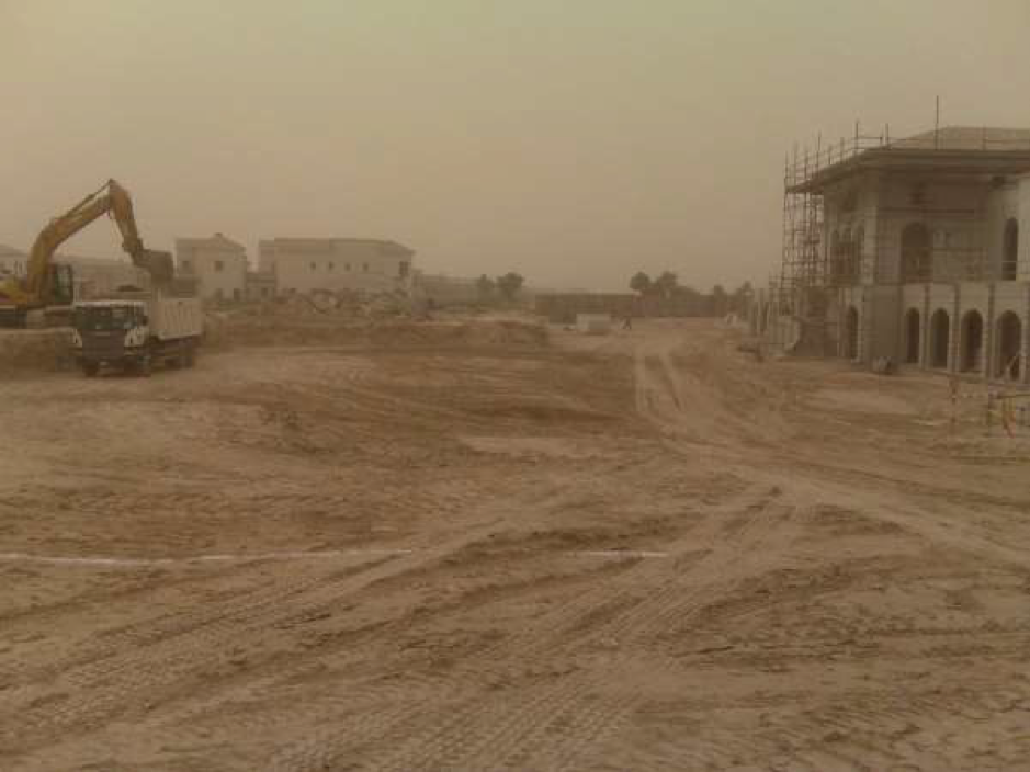 Jumeirah Golf Estates under construction in the late 2000s, when Leisurecorp delivered the original masterplan and Greg Norman courses ahead of the 2009 opening.