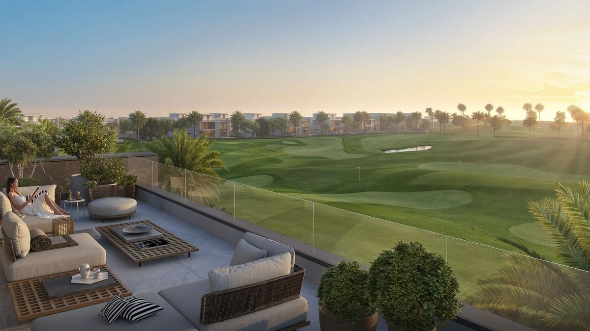 Cedarwood Estates South villa rendering by Wasl Properties, Jumeirah Golf Estates Phase 2