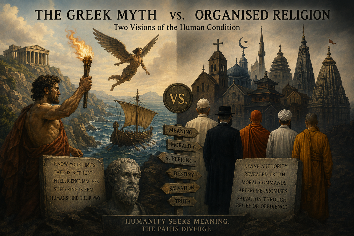 The Greek Myth vs. Orgnised Religion