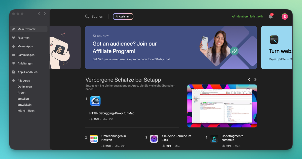 Setapp im Test: Das "Netflix für Mac-Apps" - Umfassender Praxistest