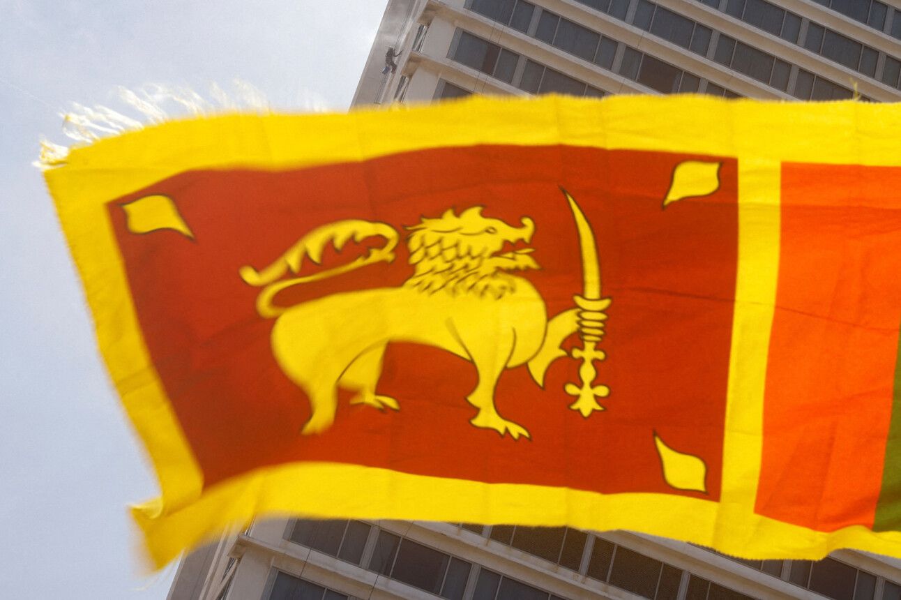 Sri Lanka’s national flag. Photo: Kim Kyung-Hoon/Reuters