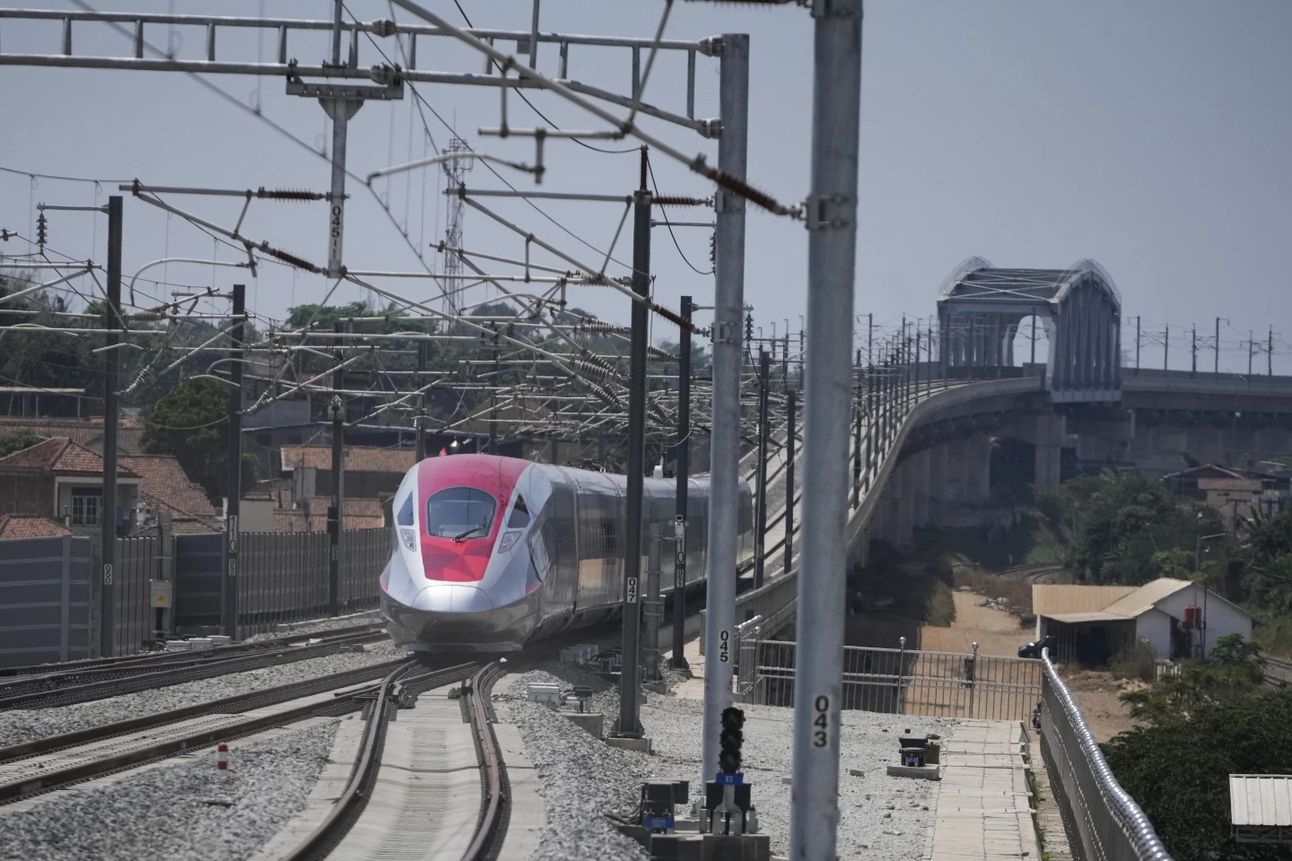 Indonesia’s new bullet train. Photo: Achmad Ibrahim/AP