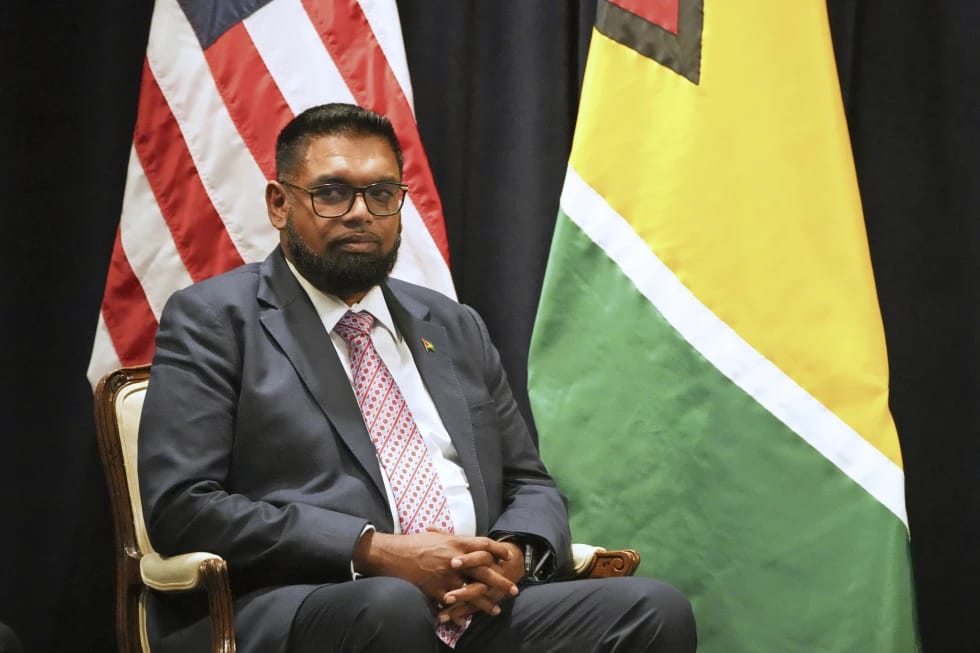 Guyana’s President Mohamed Irfaan Ali. Photo: Bryan R. Smith via AP