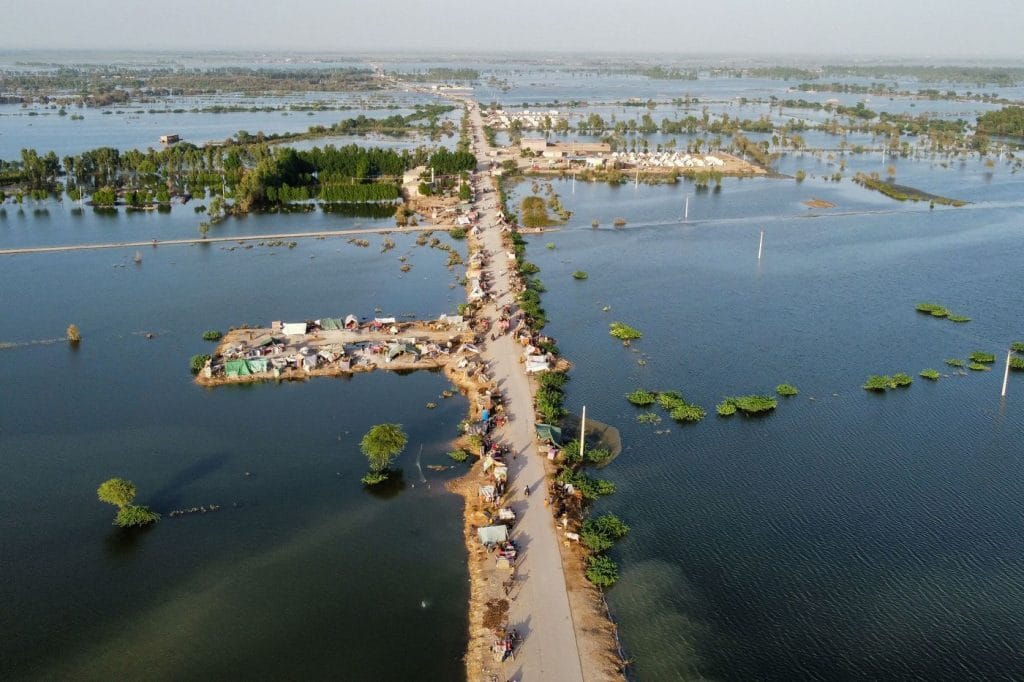 Floods after heavy monsoon rains in Pakistan last year. Photo: Fida Hussain/AFP/Getty Images