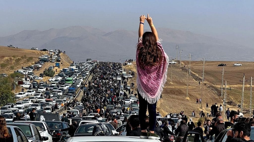 Supporters of Mahsa Amini, whose death in Iran three months ago spurred protests. Photo: UCG/AFP/Getty Images